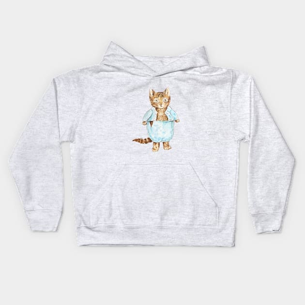 Tom Kitten Peter Rabbit  Beatrix Potter Kids Hoodie by colorandcolor